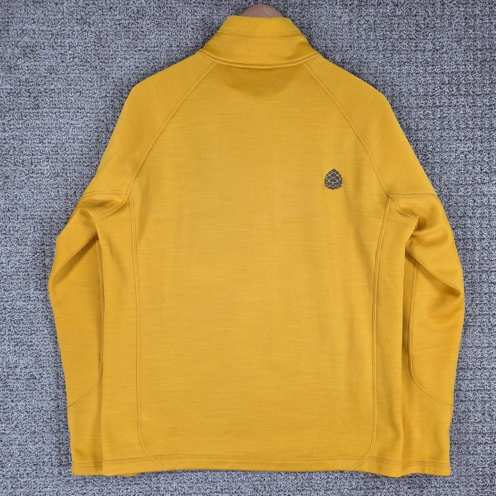 Stio Mens Fleece Gannett Peak Half Zip Pullover Jacket Yellow Medium Outdoor
